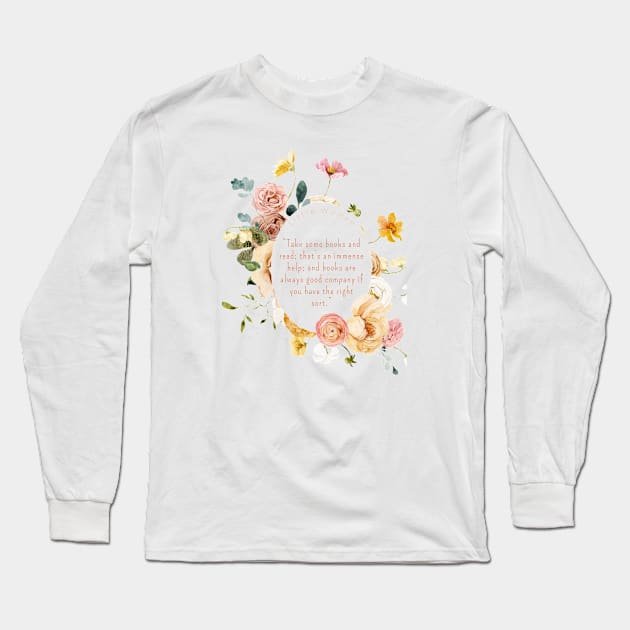 Little Women Quote Long Sleeve T-Shirt by MysteriesBooks